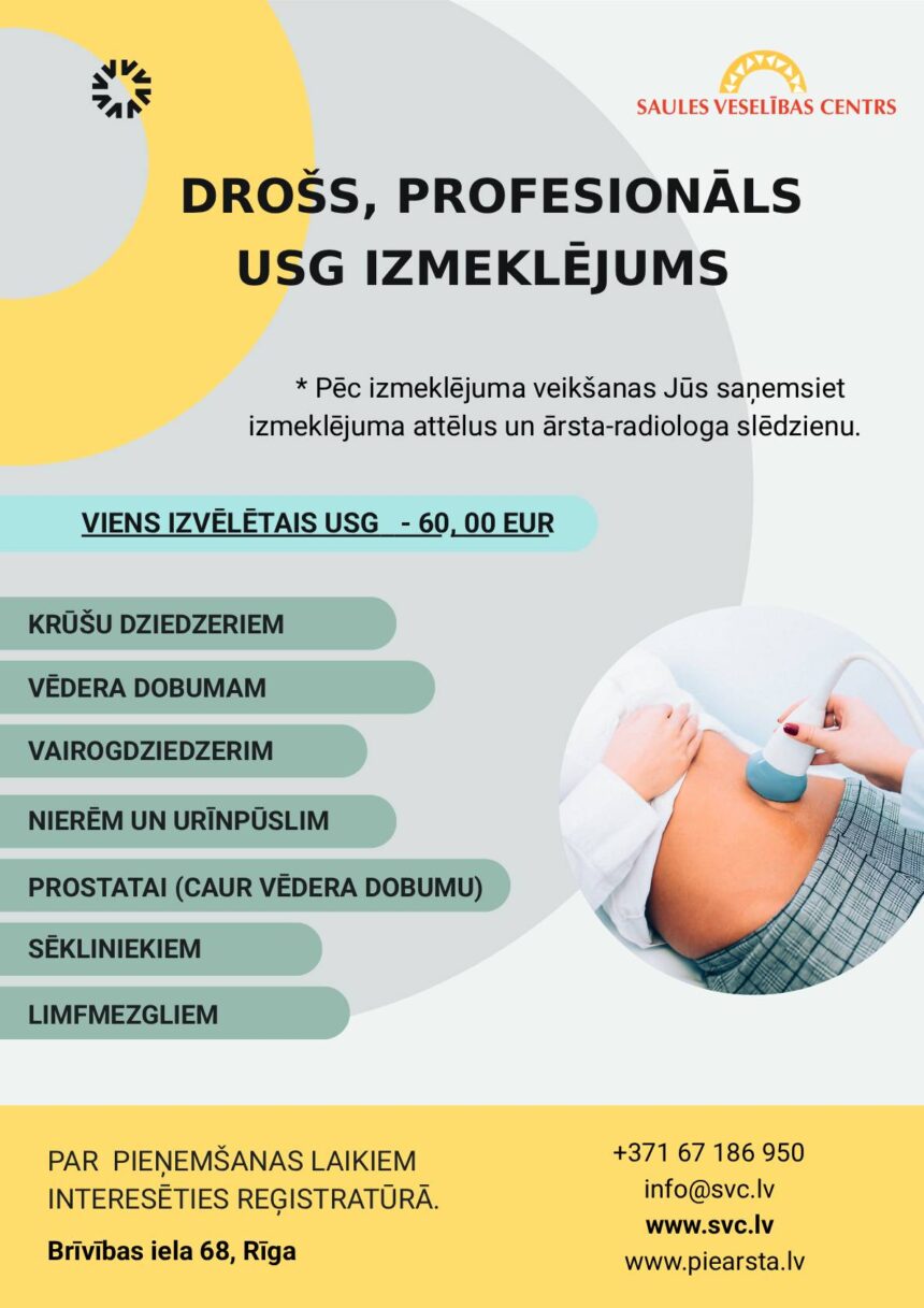 Plaša spektra USG izmeklējumi